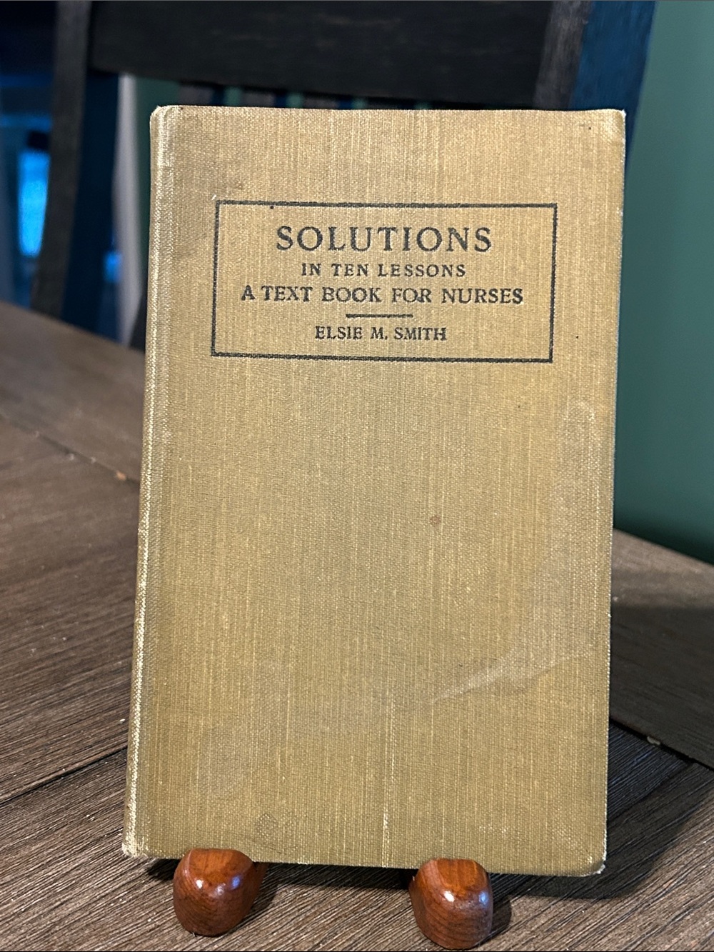 Unique antiquarian nursing book designed to formulate solutions for medications